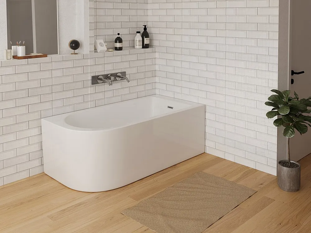 Hoekbad - 240L - 170 x 75 x 58 cm - rechtse hoek ANIKA