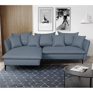 Hoekslaapbank LAZARE van PASCAL MORABITO - Stof - Donkerblauw - Hoek links - Koop online
