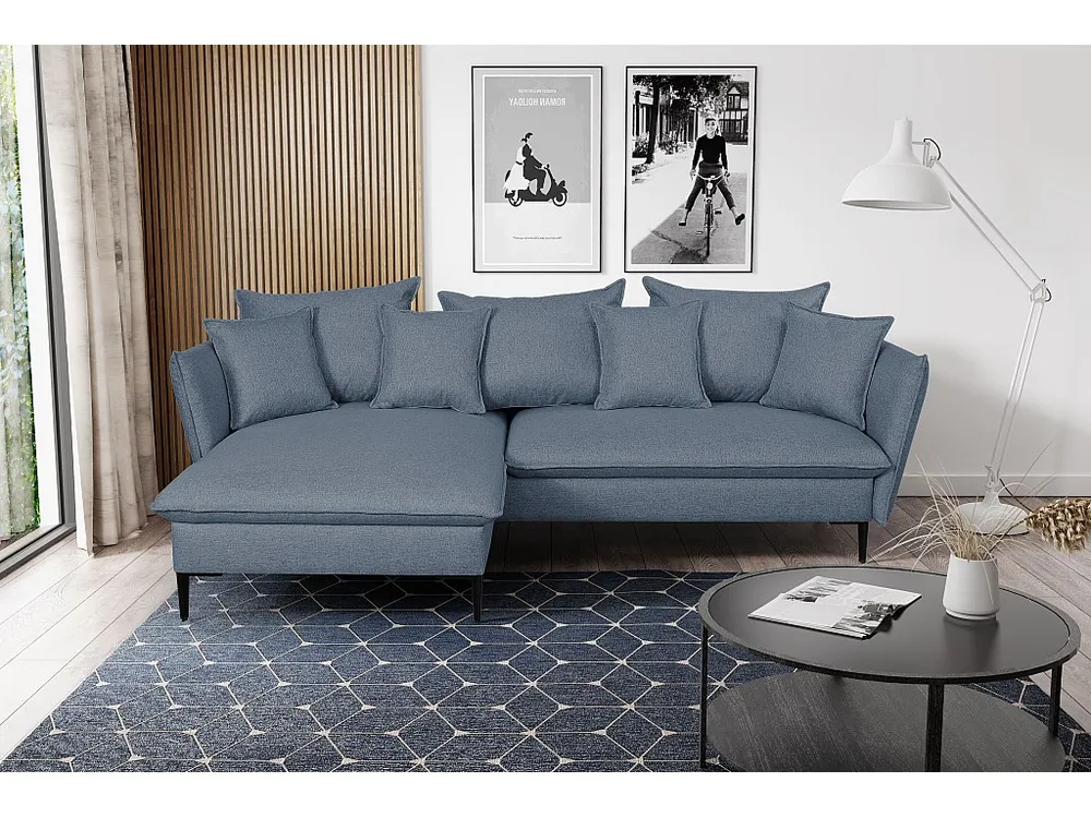 Hoekslaapbank LAZARE van PASCAL MORABITO - Stof - Donkerblauw - Hoek links - Koop online