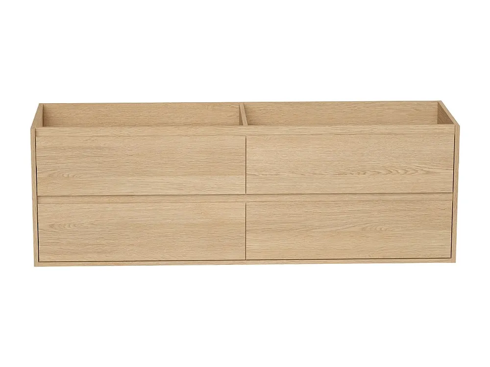 Meubel onder wastafel met eikenfineer, 150 cm, MILIPAM