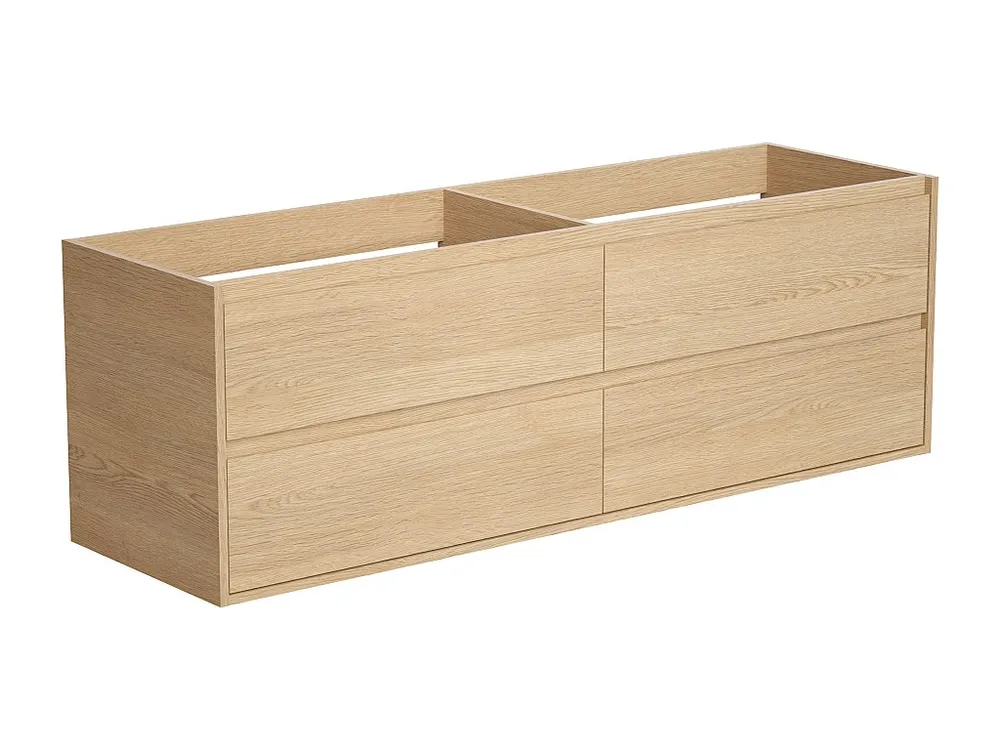 Meubel onder wastafel met eikenfineer, 150 cm, MILIPAM