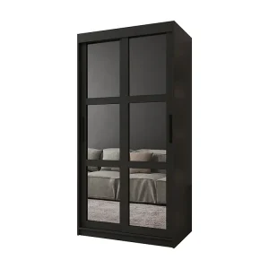 MIROR KLEDINGKAST MET SCHUIFDEUREN 200/100/62 2 deuren (zwart)