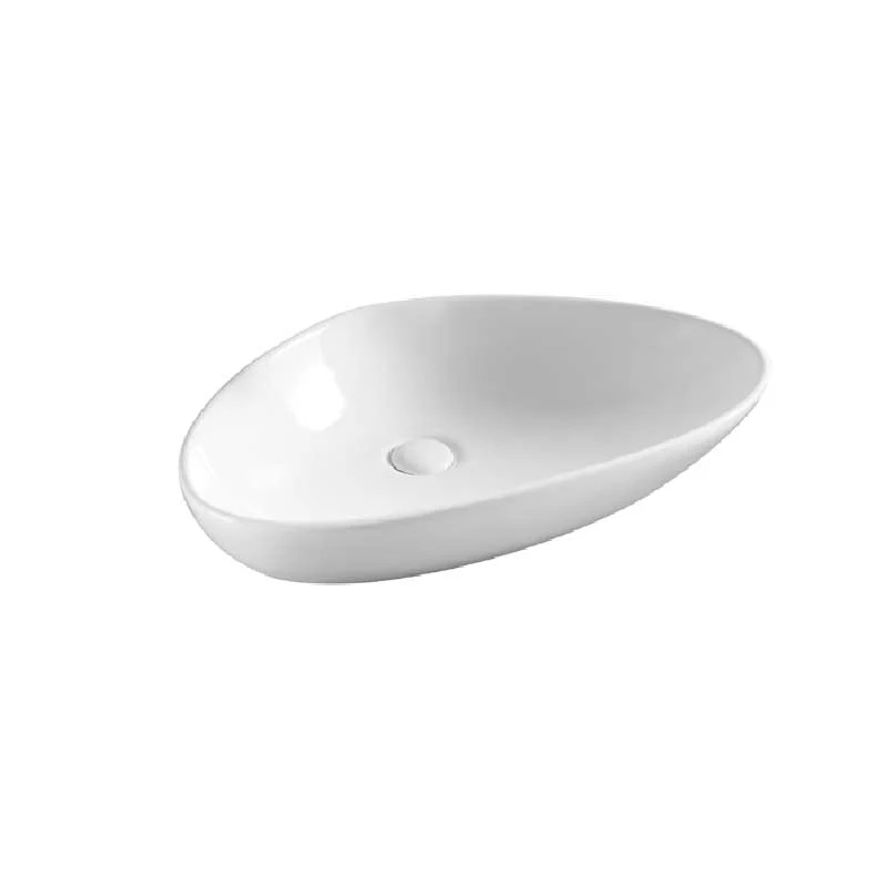 Modern design countertop sink white steengoed 58.5x38.5 H.14 cm