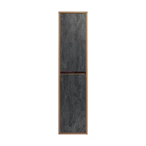 Naturelkleurige en antracietgrijze hangende badkamerkolom, H170 cm, TIKITKI
