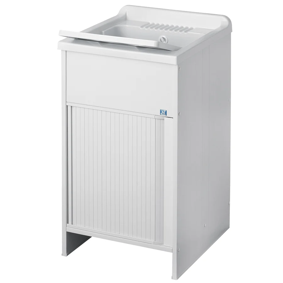 Outdoor laundry sink van kunststof cabinet and roller shutter opening 60x60 cm
