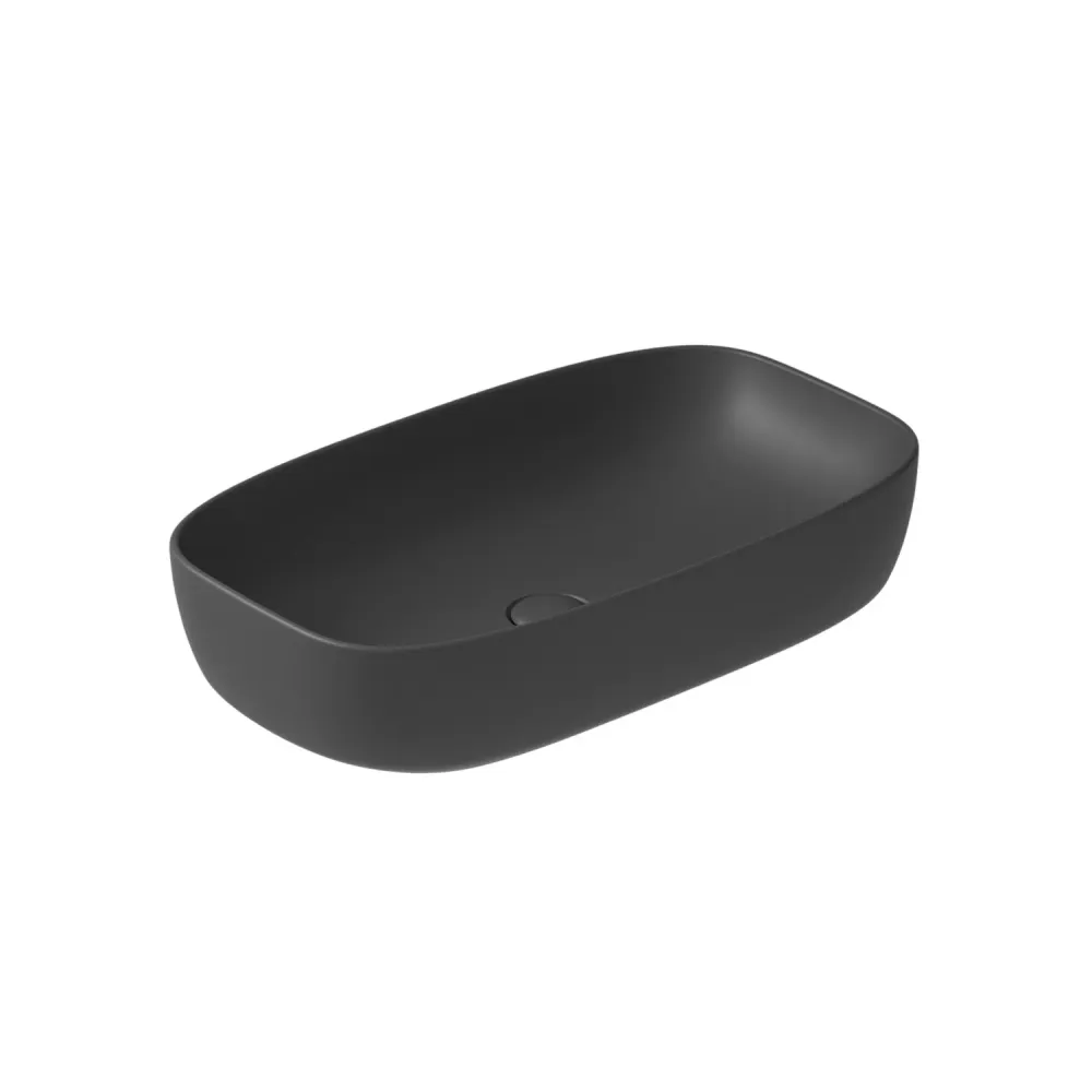 Oval countertop sink 64x38 cm Dream series Ceramica Galassia Effen Black