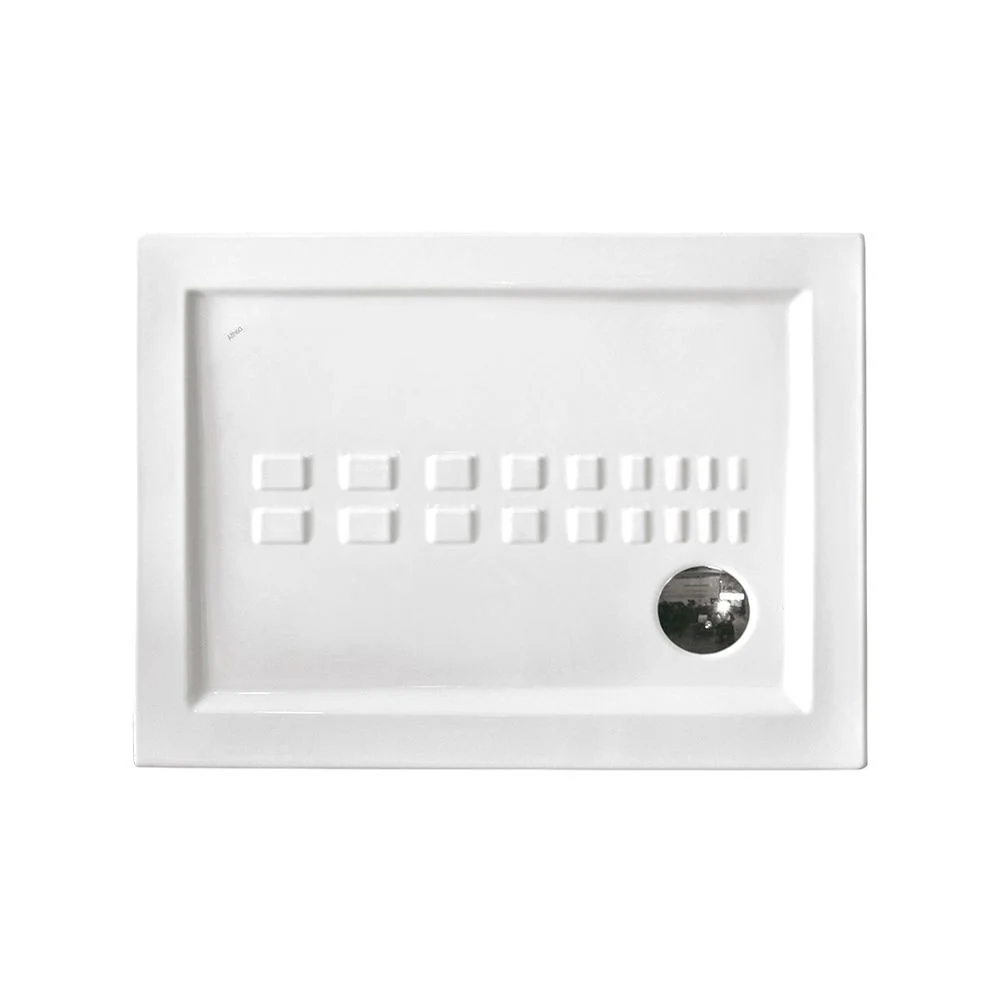 Rectangular shower tray Althea Ito cm 80x120 wit ceramic hole diameter cm 8.5 thickness cm 5.5
