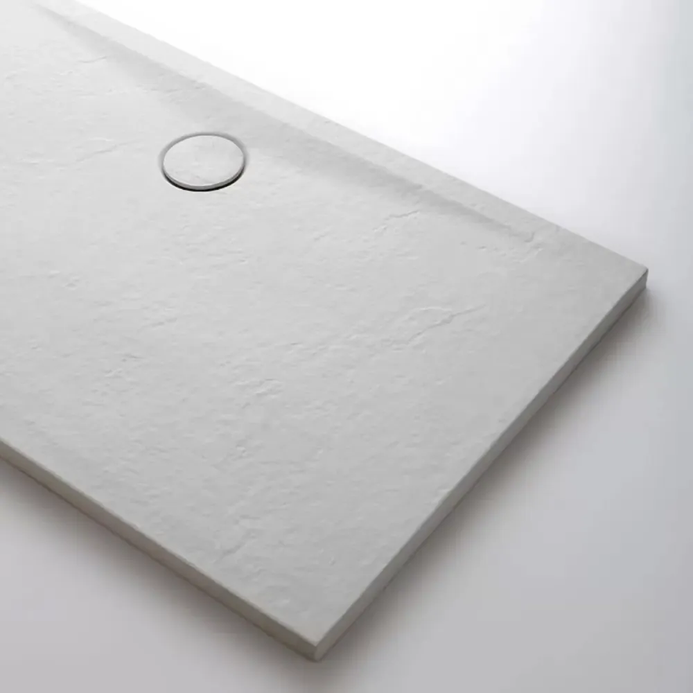 Rectangular shower tray stone effect steengoed model Pietraceramica 70x90 cm - Chalk White