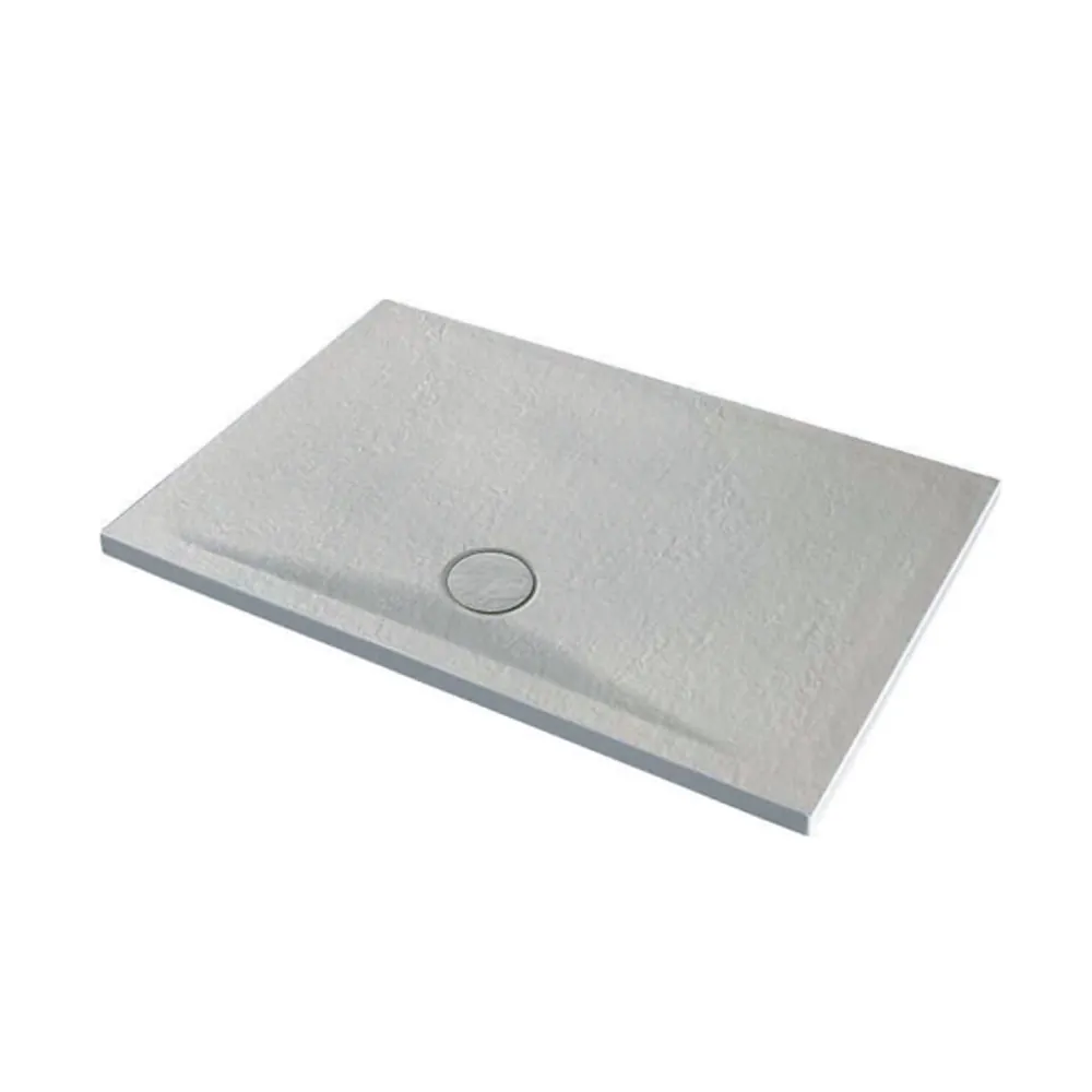 Rectangular shower tray stone effect steengoed model Pietraceramica 70x90 cm - Chalk White