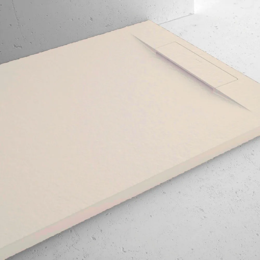 Resin shower tray model Titano 90x120 cm cream stone effect