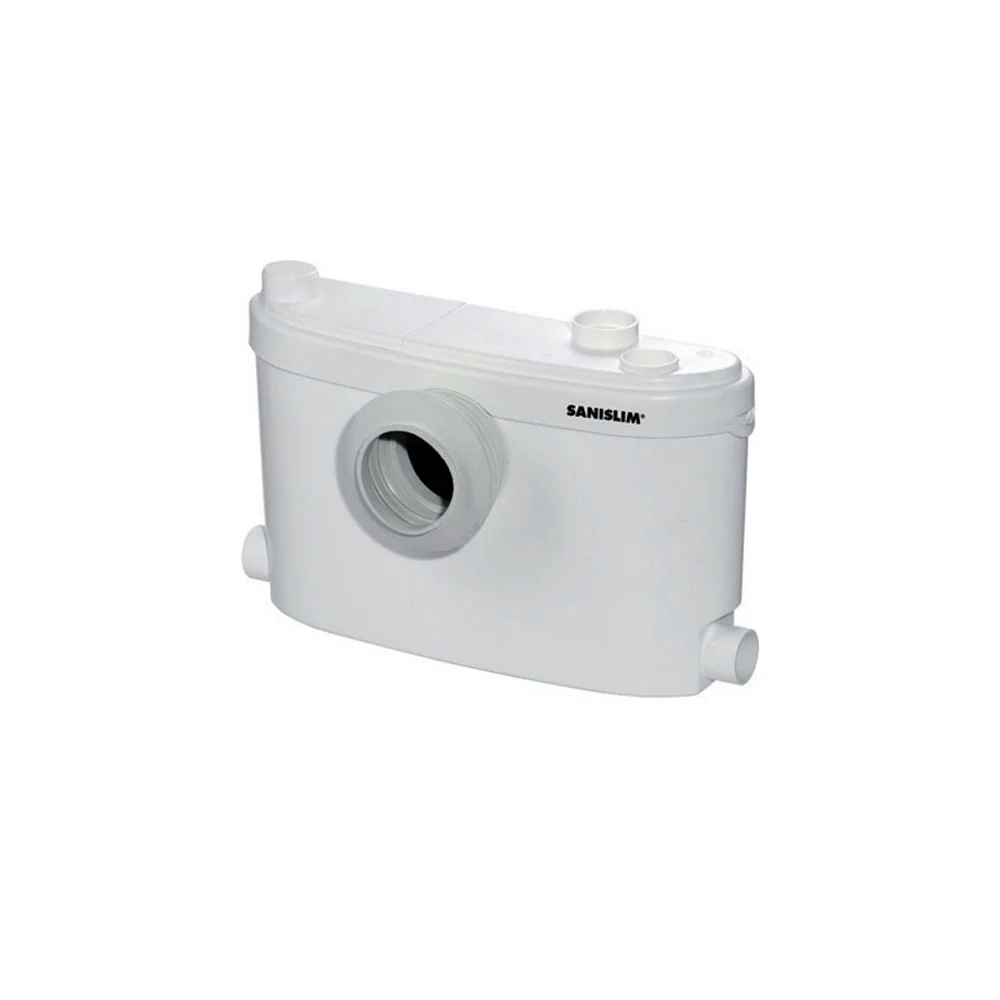 Sanislim grinding cassette evacuating wastewater from toilet, shower, sink, and bidet