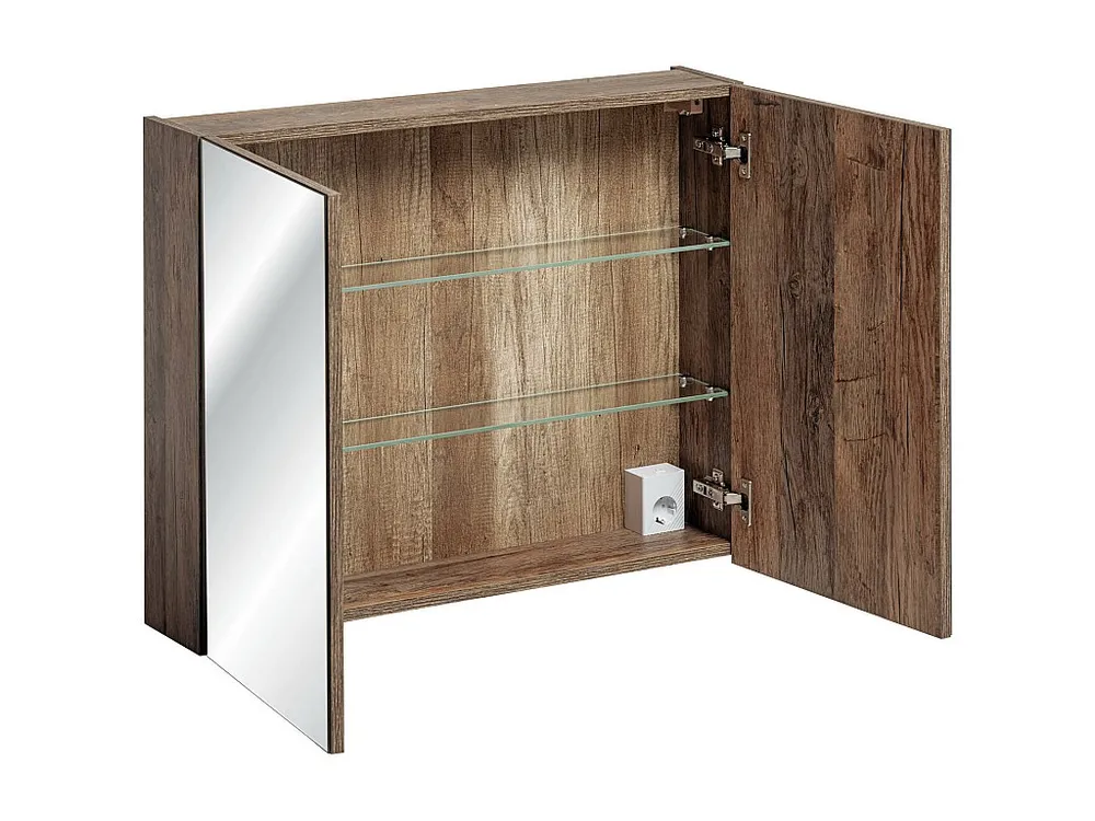 Spiegelkasten SANTA FE MC80 2D 80x17x65 Lichtbruin