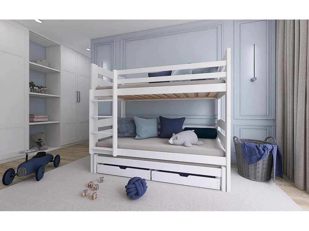 Stapelbed CEZAR BB012 90x180 cm Wit
