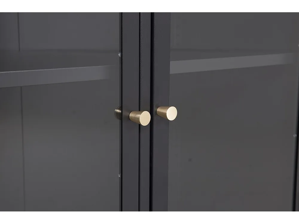 Vitrinekast BAKAL SC85 2D 85x40x85 Zwart