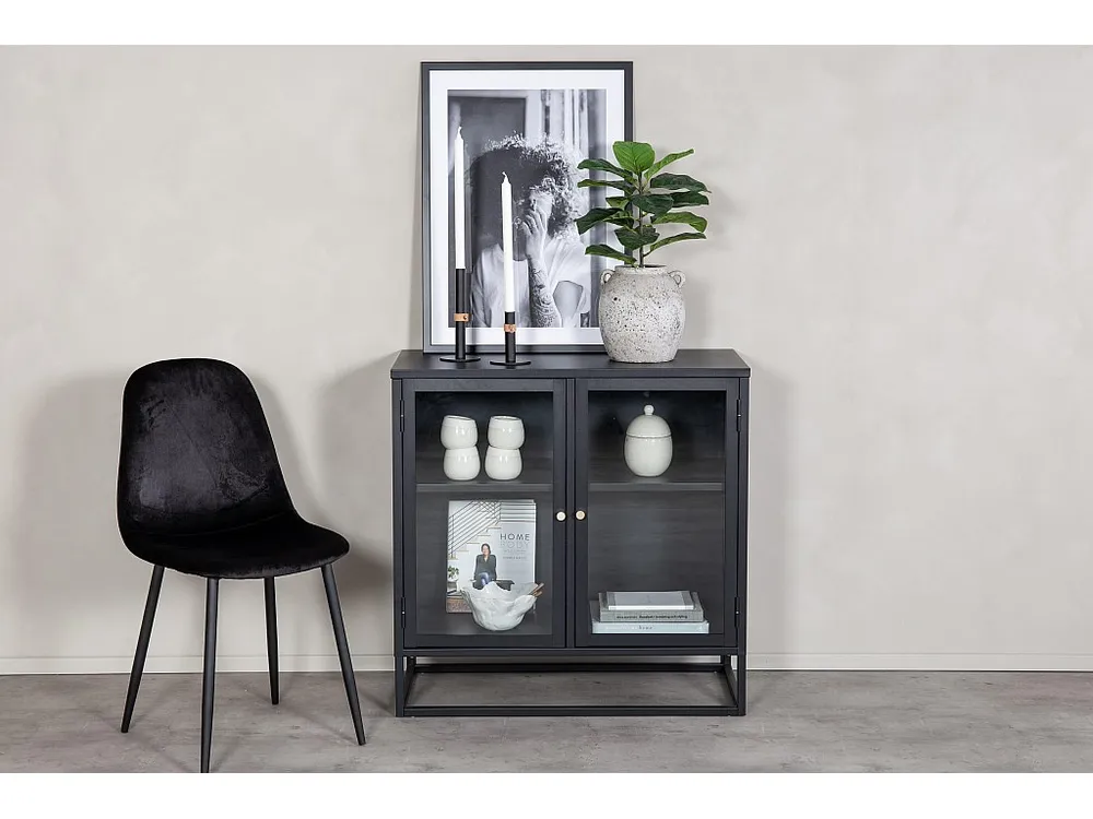 Vitrinekast BAKAL SC85 2D 85x40x85 Zwart