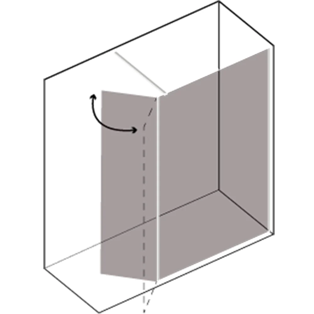 Walk shower wall 80 cm 30 cm movable small wall transparent tempered glass 8mm Beauty Koolstof