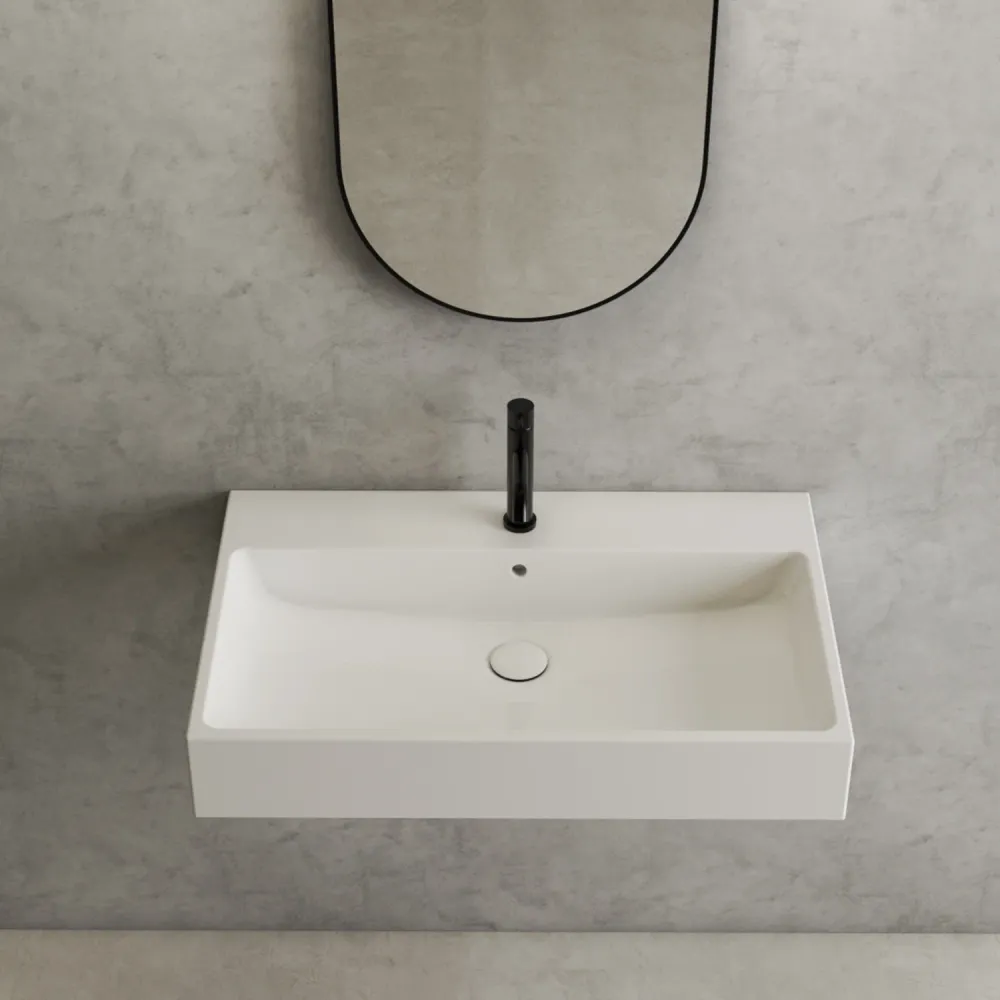 Wall-mounted or countertop ceramic sink Globo model Klassiek 80x50
