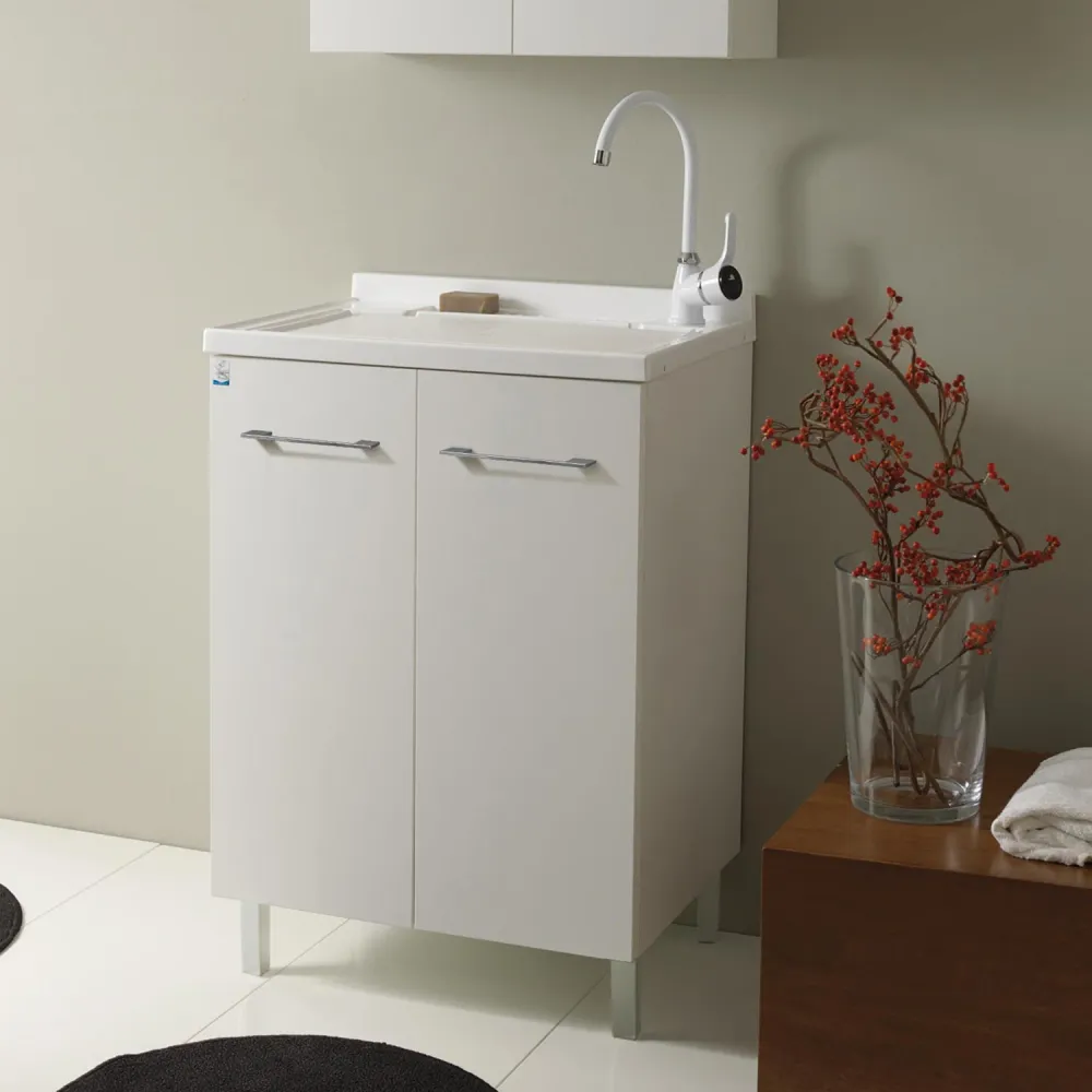 Xilon Laundry Sink 60x60 cm effen White color