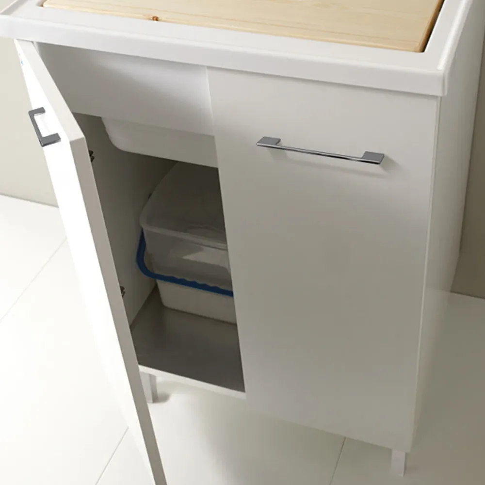 Xilon Laundry Sink 60x60 cm effen White color