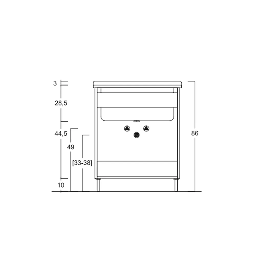 Xilon Laundry Sink 60x60 cm effen White color
