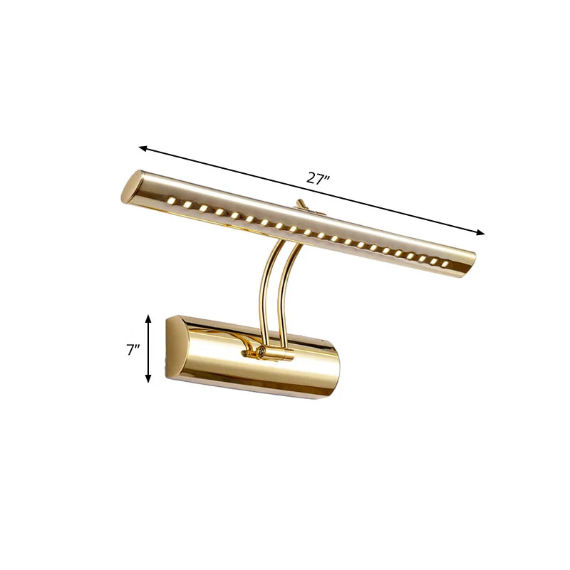 16"/21.5" Wide Linear Wall Mounted Lamp Modernism Metal LED Bathroom Vanity Wall Sconce Verguld Finish Gold