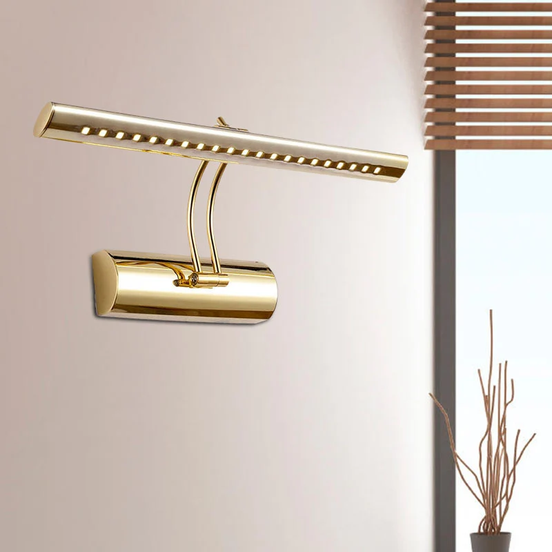 16"/21.5" Wide Linear Wall Mounted Lamp Modernism Metal LED Bathroom Vanity Wall Sconce Verguld Finish Gold