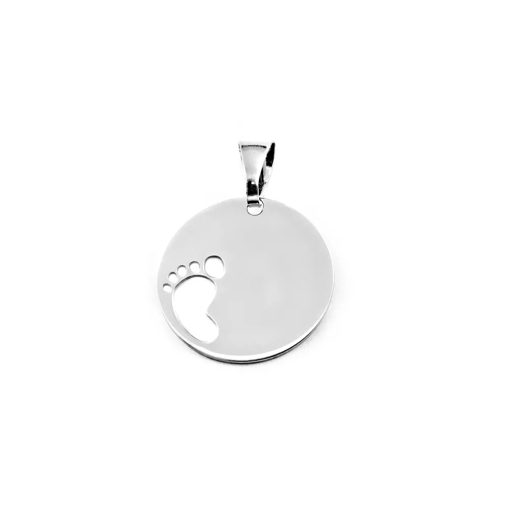 925 Sterling Platinagrijs Foot Pendant shine