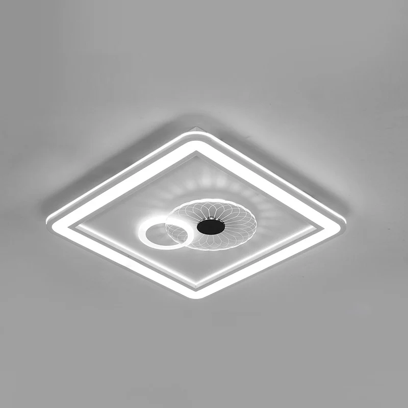 Acrylic Squared Ceiling Flush Modernism LED Flushmount Lighting Wit Bedroom White
