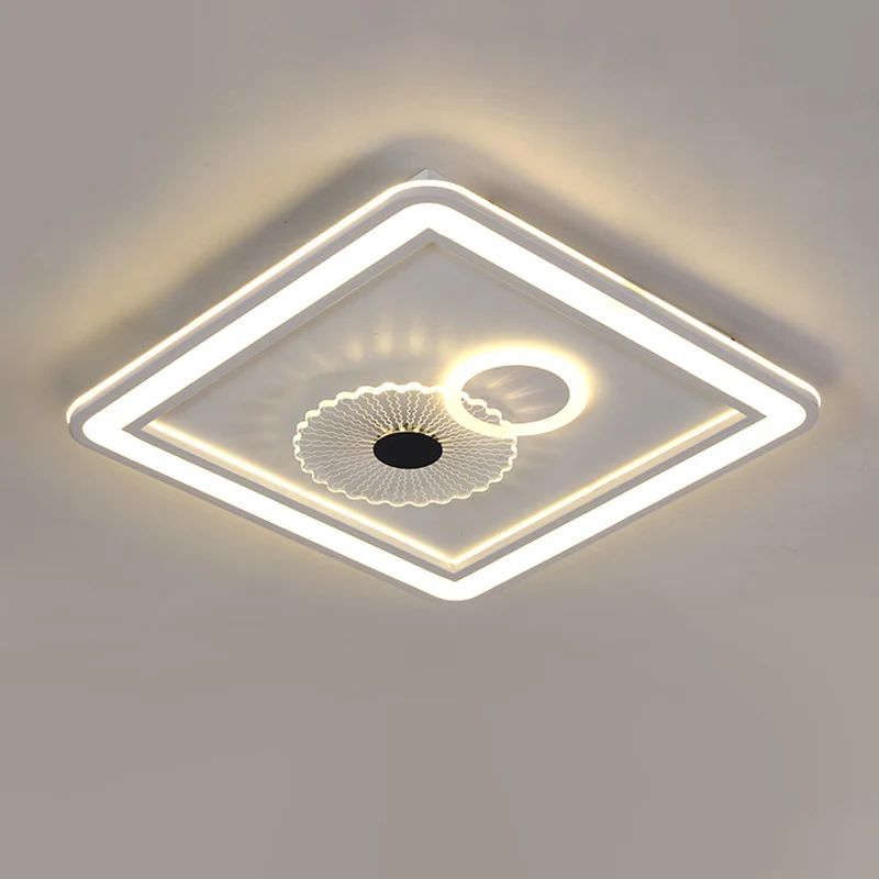 Acrylic Squared Ceiling Flush Modernism LED Flushmount Lighting Wit Bedroom White