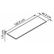Allibert Wastafelblad Border - 46 x 160 x 1,9 cm, Alpenwit