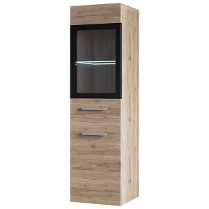 Badkamerkolom met LED's - Helder naturel - L30 x B30 x H109 cm - LAURINE - Koop nu online