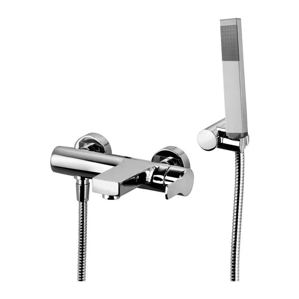 Bathtub/shower mixer articulated wall mount Paffoni West series - Metaalglans