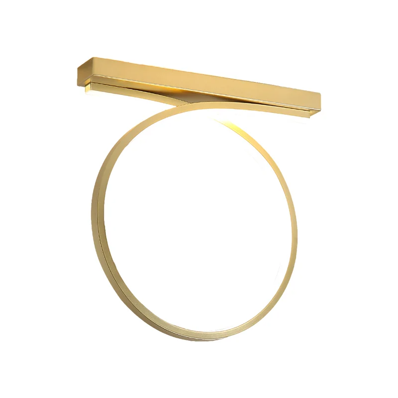 Black/Gold Loop Flush Mount Ceiling Light Simplicity Metaal LED Flushmount Warm/White Light Restaurant Gold