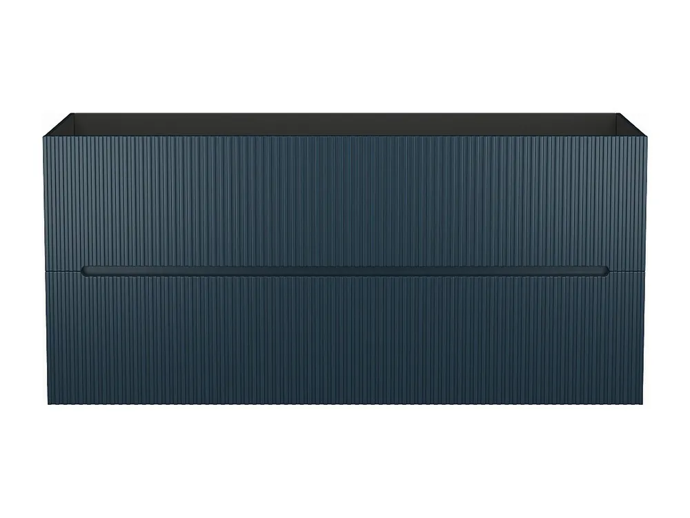 Blauw gestreept hangmeubel voor onder wastafel, 120 cm, PAVANI