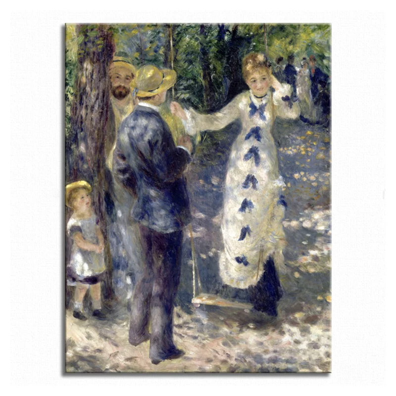 Blue Family Picnic View Canvas Korrelig Wall Art Print Bedroom, Multiple Sizes Blue