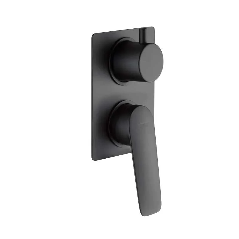 Built- Shower Mixer Diverter Effen Black Finish Penelope Collection Mamoli Rubinetterie