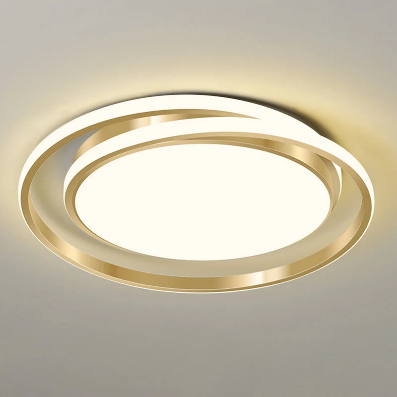 Circle Shaped Bedroom Flush Light Kunststof glas Minimalist LED Flush Ceiling Light Fixture Black