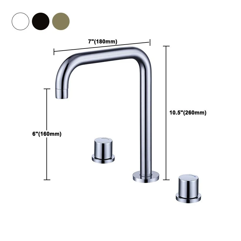 Circular 2-Handle Bathroom Faucet Rood koper 3-Hole Widespread Bathroom Sink Faucet Cromo
