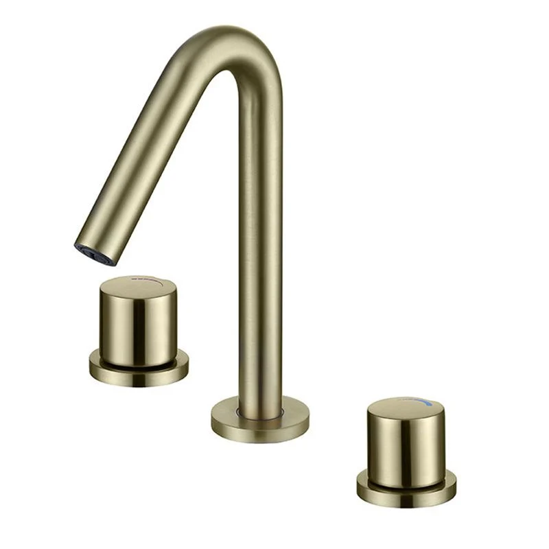 Circular 2-Handle Bathroom Faucet Rood koper 3-Hole Widespread Bathroom Sink Faucet Cromo