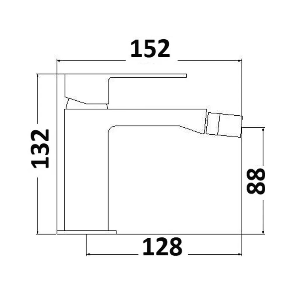 Composition mixers high washbasin, bidet and two-way round shower Ottomix chromed messing