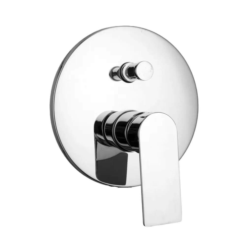 Composition mixers high washbasin, bidet and two-way round shower Ottomix chromed messing