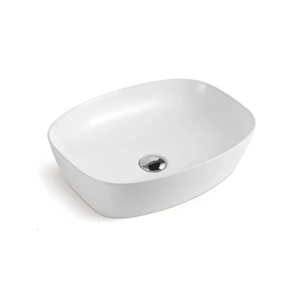 Console sink 50x38 cm parelmoer ceramic BathCore Alba line