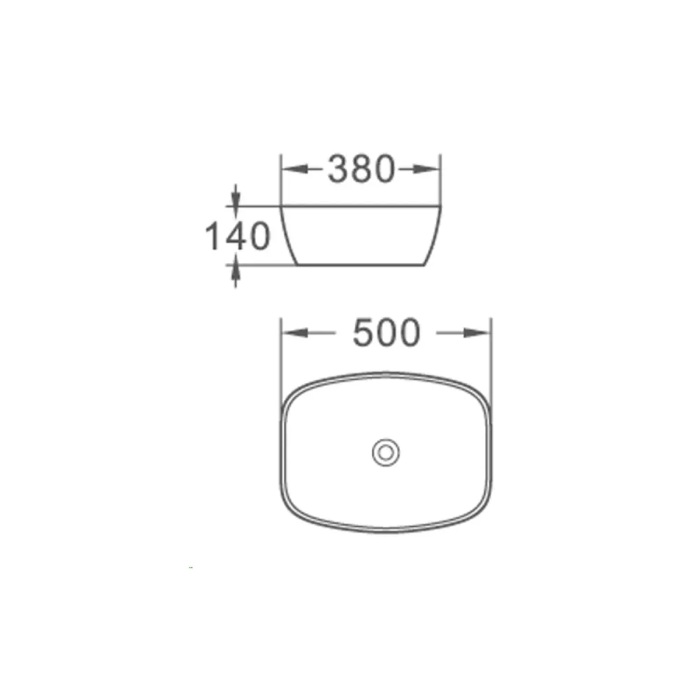 Console sink 50x38 cm parelmoer ceramic BathCore Alba line