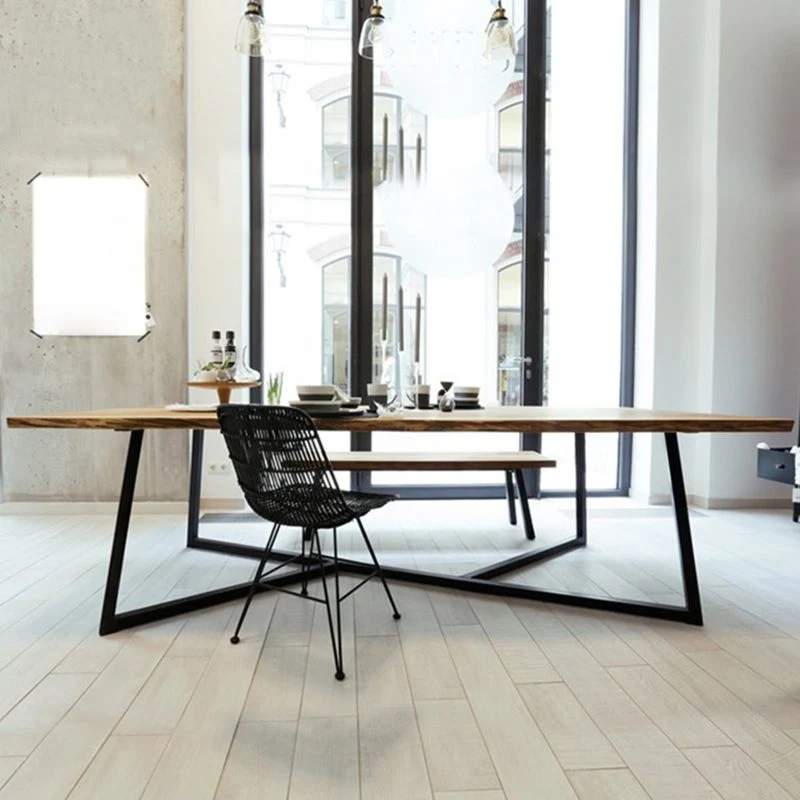 Contemporary Effen Wood Writing Desk Bedroom Computer Desk Metal Legs 47