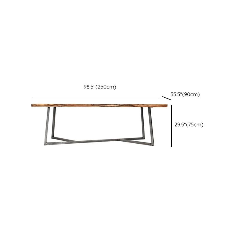 Contemporary Effen Wood Writing Desk Bedroom Computer Desk Metal Legs 47