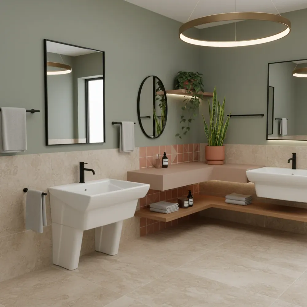 Countertop washbasin model Mexico porselein 75x60 cm H. 35 cm