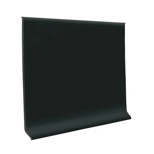 Flexco Black Dahlia 0.125- T x 4- W x 1440- L Thermoplastic Gummi Floor Wall Base
