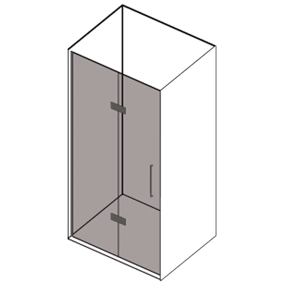 Folding shower door left opening 90 cm Beauty model 8 mm tempered glaswerk
