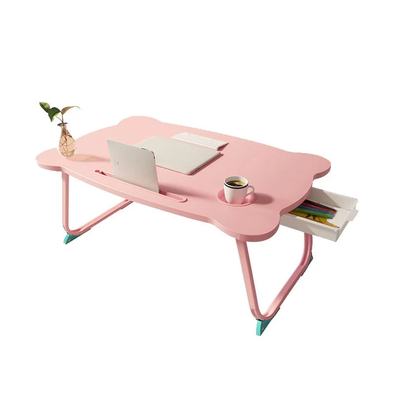 Folding Writing Desk Irregular Shape Task Desks 2-Legs Home Green