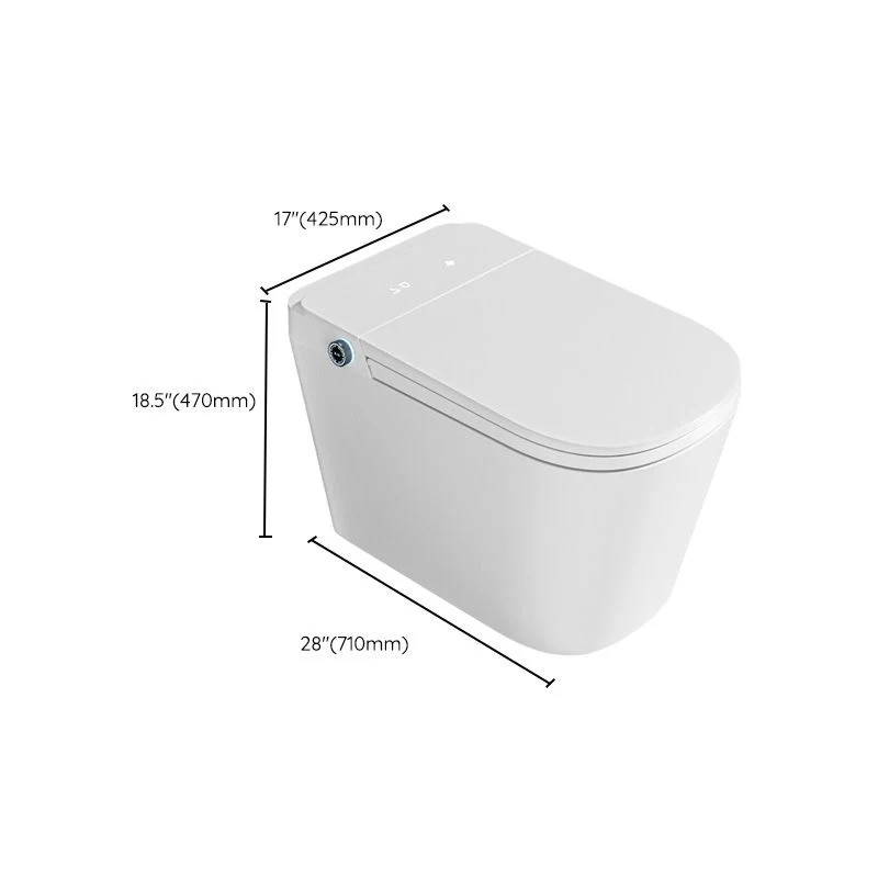 Foot Sensor Ceramic Heated Seat Contemporary Ivoor Floor Mount Bidet